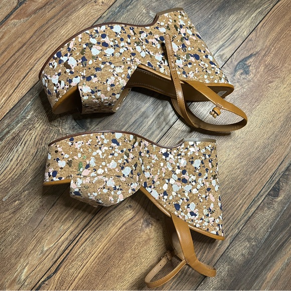 Tory Burch cork wedges size 9 1/2 - Picture 3 of 8